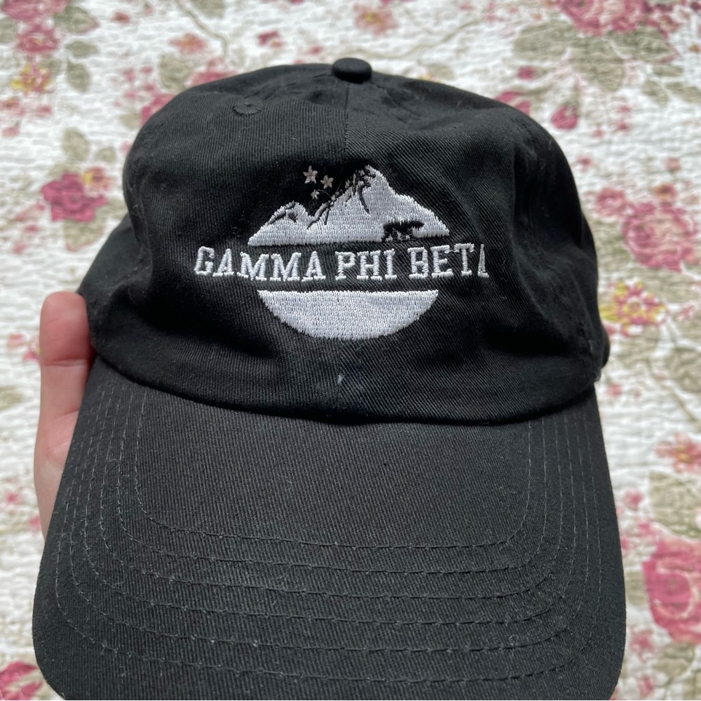 Gamma Phi Beta Black Baseball Cap
